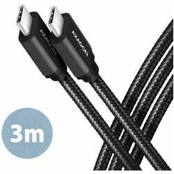 axagon-data-and-charging-usb-3-2-gen1-cable-lengh-3-m-pd-60w-3a-black-braided
